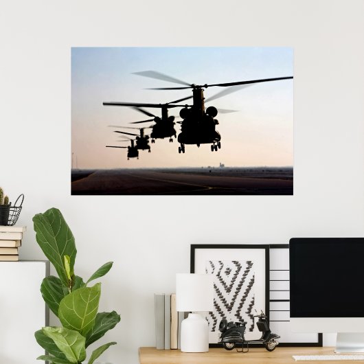CH-47 Chinooks Poster (Heimbüro)