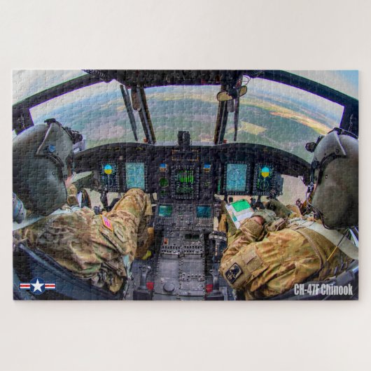 CH-47F CHINOOK COCKPIT (20x30 INCH) Puzzle (Horizontal)