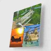 CH-47F CHINOOK QUADRATISCHE WANDUHR (Winkel)