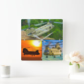 CH-47F CHINOOK QUADRATISCHE WANDUHR (Zuhause)