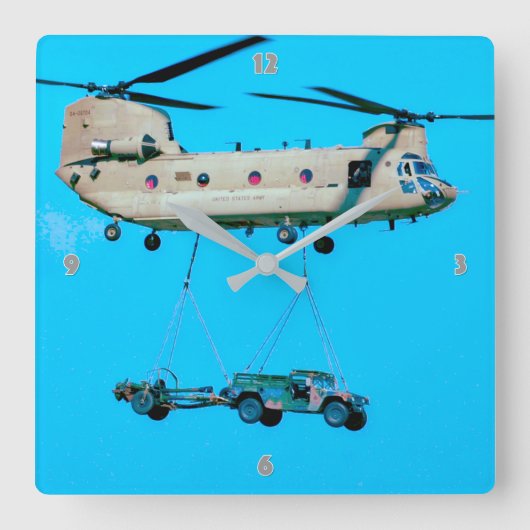 CH-47F CHINOOK QUADRATISCHE WANDUHR (Vorderseite)