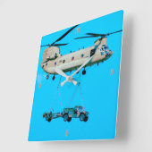 CH-47F CHINOOK QUADRATISCHE WANDUHR (Winkel)