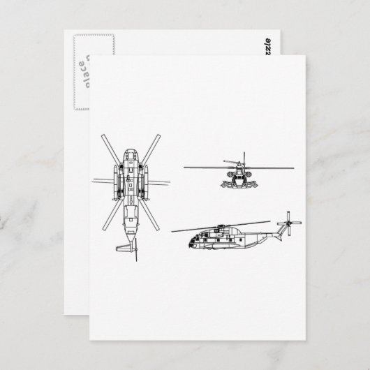 CH-53 Seehengst Postkarte (Vorne/Hinten)