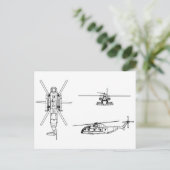 CH-53 Seehengst Postkarte (Stehend Vorderseite)