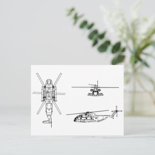 CH-53 Seehengst Postkarte (Stehend Vorderseite)