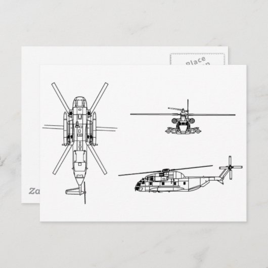 CH-53 Seehengst Postkarte (Vorne/Hinten)