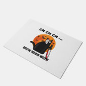 Ch Ch Ch Meow Meow Funny Cat Fußmatte (Schrägansicht)