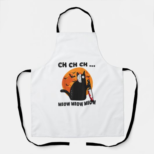 Ch Ch Ch Meow Meow Funny Cat Schürze (Vorderseite)