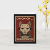 Ch Ch Ch Meow Meow Meow Beängstigende Halloween Ka Karte (Gelbe Blume)