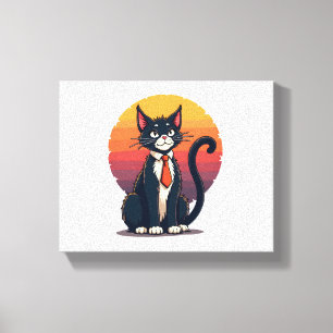 Ch Ch Ch Meow Meow Meow Beängstigende Halloween-Ko Leinwanddruck