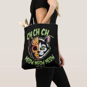 Ch Ch Ch Meow Meow Meow Funny Meme Halloween Chat Tasche (Von Nahem)