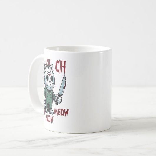 Ch Ch Meow Meow Meow - Cat Movie Horror Kaffeetasse (Vorderseite Links)