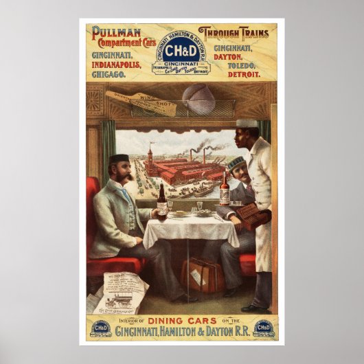 CH&D Pullman Speisewagen 1894 Poster (Vorne)