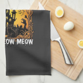 Ch Meow Halloween Spukschloss_1 Geschirrtuch (Viertel Falte)
