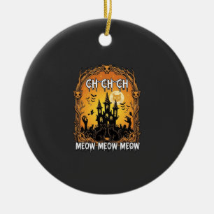 Ch Meow Halloween Spukschloss_1 Keramik Ornament