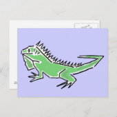 CH- Phantastische Postkarte Iguana (Vorne/Hinten)