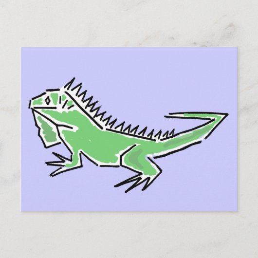 CH- Phantastische Postkarte Iguana (Vorderseite)