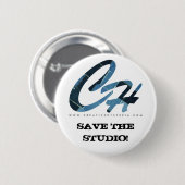 CH-SAVE DAS BLAU DES STUDIO-BUTTON-DENIM BUTTON (Vorne & Hinten)