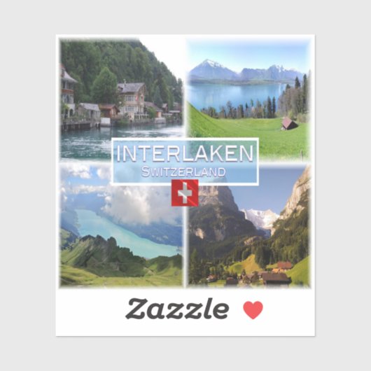 CH Schweiz - Interlaken - Thunersee - Thunersee Aufkleber (Blatt)