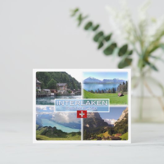 CH Schweiz - Interlaken - Thunersee - Thunersee Postkarte (Stehend Vorderseite)