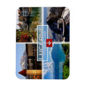 CH Schweiz - Luzern - Kapellbrücke - Altstadt Magnet (Vertikal)