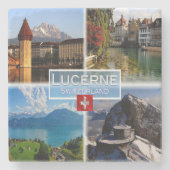 CH Schweiz - Luzern - Kapellbrücke - Altstadt Steinuntersetzer (Vorderseite)