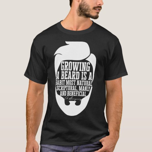 CH Spurgeon Beard Zitat T-Shirt (Vorderseite)
