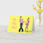 Cha Cha Cha Ballroom Dancing Karte (Gelbe Blume)