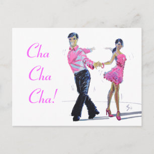 Cha Cha Cha Ballroom Dancing Postkarte
