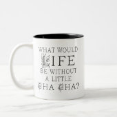 Cha Cha Tanzen-Geschenk Zweifarbige Tasse (Links)