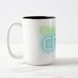 Cha vais pas Chat! Französischer Katzenausdruck Zweifarbige Tasse