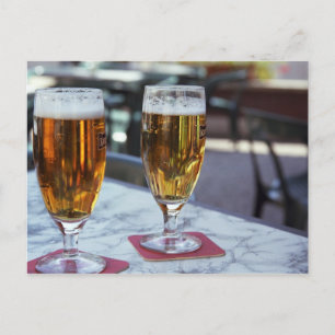 Chablis; zwei kühle Biere bei 42 Grad heißem Somme Postkarte