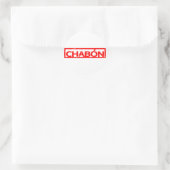 Chabón-Briefmarke Runder Aufkleber (Tasche)