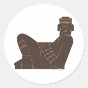 Chac Mool Runder Aufkleber