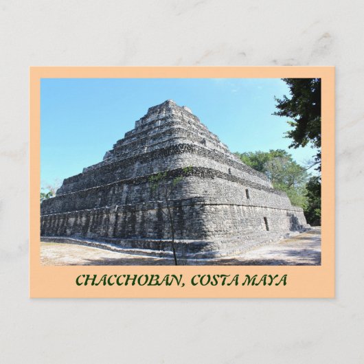 Chacchoban Pyramid Postkarte (Vorderseite)