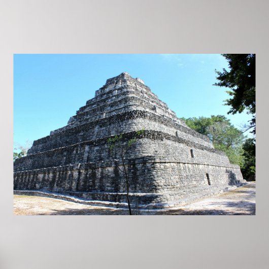 Chaccoben Mayan Pyramid Poster (Vorne)