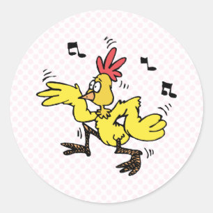 ChaChaCha-Huhn Runder Aufkleber