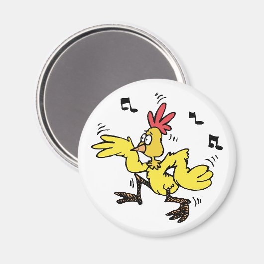 ChaChaCha-Hühnchen Magnet (Vorderseite/Rückseite)