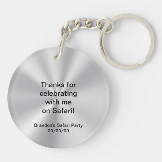 Chacma Baboon Schlüsselanhänger (Rückseite)