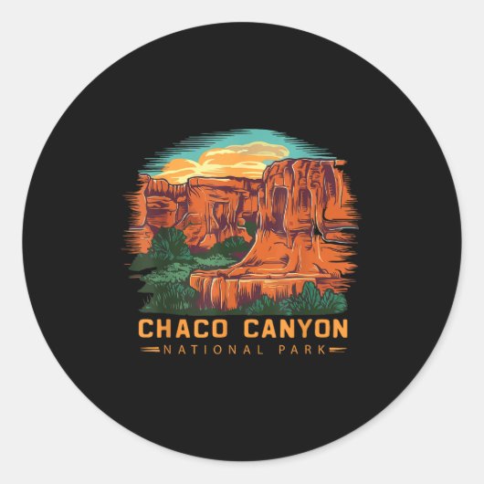 Chaco Canyon National Park Runder Aufkleber (Vorderseite)