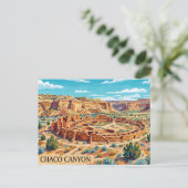 Chaco Canyon New Mexico Postkarte (Stehend Vorderseite)
