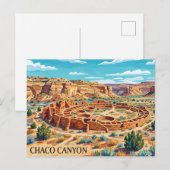 Chaco Canyon New Mexico Postkarte (Vorne/Hinten)