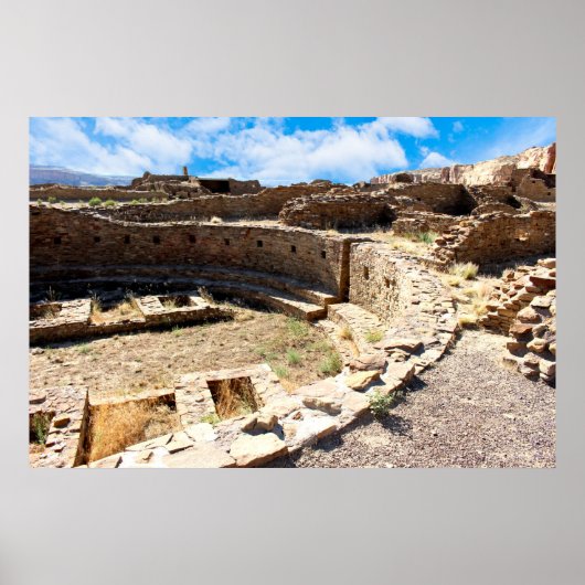 Chaco Canyon Pueblo Bonito, New Mexico Poster (Vorne)