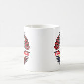 Chad Chadian Canadian Tree Roots Flag Kaffeetasse (Mittel)