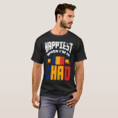 Chad Chadian Chad Flag Happiest When Im In Chad T-Shirt (Vorne ganz)