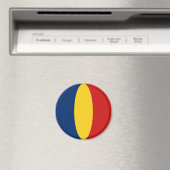 Chad Fisheye Flag Magnet (In Situ (Geschirrspüler))