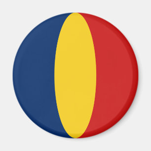 Chad Fisheye Flag Magnet