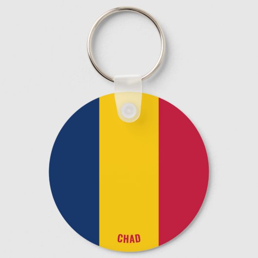 Chad Flag Charming Patriotic Schlüsselanhänger (Vorderseite)