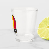 Chad Flag Emblem gestört Vintag Schnapsglas (Rechts)