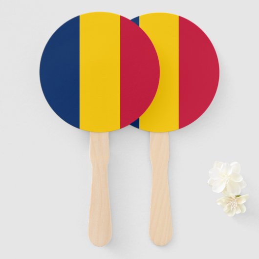 Chad Flag Fächer (Vorne und Hinten)